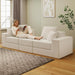 Beige Modular Sectional Sofa With Reversible Chaise