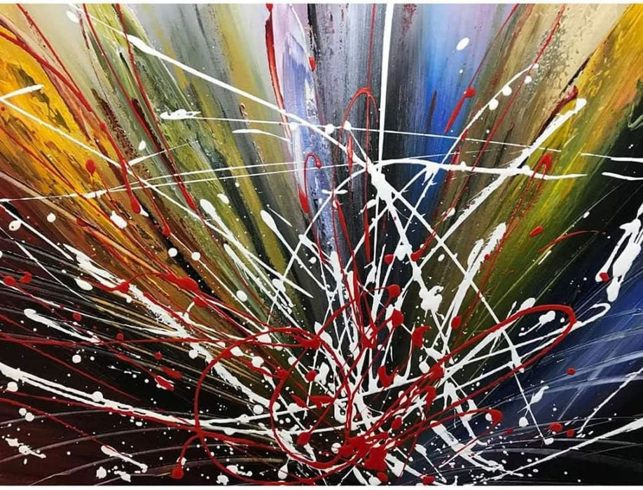 24X48 Inch Abstract Art Canvas Art Paintings Contemporary Artwork 100% Hand-Painted Oil Painting Wall Art for Living Room Ready to Hang for Home Decoration