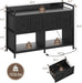 Black 43Inch Engineered Filing Cabinet With Outlet