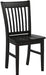 Norfol 11" Wood Dining Chairs in Black (Set of 2)
