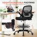 Drafting Chair, Tall Office Chair, Standing Desk Chair, Black，1Pk