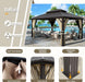 12x16 Hardtop Gazebo With Mosquito Netting Curtains