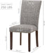 Upholstered Parsons Dining Chairs Set of 4, Fabric Dining Room Kitchen Side Chair with Nailhead Trim and Wood Legs - Boho