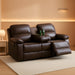 Living Room Furniture Set Leather Recliner Sofa Set Loveseat Chair Furniture Sofa Set for Living Room/Small Space/Rv/House/Office/Theater Seating (A-Brown Leather, Sofa(3Seater))