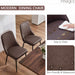 Dining Chairs Set of 4,Dining Room Chairs, Upholstered High Back Side Modern Chairs with Metal Legs, Easy‑To‑Clean Leather Kitchen Chairs for Dining Room Living Room Brown