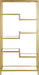 Henn&Hart 68" Tall Rectangular Bookcase in Brass, for Home Office, Living Room | Open Glass Shelving Displays Books, Plants, and Décor in Living Rooms, Offices, or Entryways While Keeping Spaces Bright