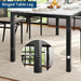 71" Dining Table for 6-8 People, Kitchen Table with Metal Frame