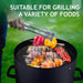 4-Tier 3-In-1 Vertical Charcoal Grill, BBQ Charcoal Smoker with Built-In Thermometer, Air Vent, and Access Doors, Perfect for Camping, Picnics, Backyard Bbqs, and Tailgating Parties