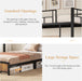 VintageBrown Twin Over Twin Loft BunkBed DeskCharging