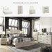 Signature Design by Ashley Cambeck Farmhouse King Panel Bed with Sconce Lights and USB Ports, Foundation or Box Spring Needed, Whitewash