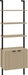 73" Tall Bookshelf with Cabinet, Industrial Ladder Wall Mount Shelf Bookcase with Wood and Metal Frame, Plant Shelf Wall Storage Display for Living Room Bedroom, Wavy Light Ivory