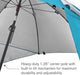 Premiere XL 9-Foot Umbrella - Heavy-Duty 1.25" Center Pole & Twist Handle Auger - UPF 50+ Sun Protection - Privacy Side Panels, Zippered Windows & 2 Interior Pockets - Carry Bag Included