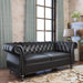 3-Piece Living Room Sectional Sofa Set, Upholstered Sofa Modern Sofa Couches Set Style Button Tufted, PU Chesterfield Sofa for Living Room Apartment, 1+2+3 Seat PU Black