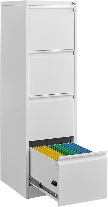 4 Drawer File Cabinet with Lock Steel Vertical Filing Cabinet