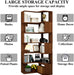 Corner Bookshelf, 6 Tier Corner Bookcase Tall,78.7" L Shaped Bookshelf, Walnut Corner Shelf for Home Office, Living Room,Bedroom
