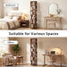6-Tier Solid Wood Rotating Bookshelf on Wheels for Small Spaces