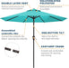 10FT Patio Umbrella, Outdoor Umbrella with Push Button Tilt and Crank, 8 Sturdy Ribs, UV Protection & Waterproof Market Umbrella for Pool, Backyard, Beach,Deck