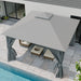 Gray 12x12 Outdoor Gazebo With MosquitoNetting Coverage