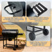 Charcoal Grill with Lid, 27" Outdoor BBQ Grill with Thermometer, Side Shelves, Wheels & Ash Catcher, Large Barrel Charcoal Smoker for Backyard, Camping & Outdoor Cooking