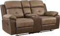Marianna 3-Piece Reclining Living Room Sofa Set, Brown