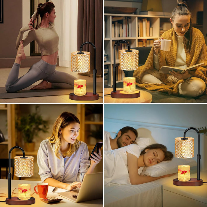 Candle Warmer Lamp with Timer, Wax Melt Warmer with Timer and Dimmer, Adjustable Height Lamp Candle Warmer for Jar Candles, House Warming Gift for Women & Mom, Ideal Christmas Gift