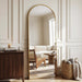 Full Length Mirror, 64" X 21" Arched Full Body Mirror Large Standing Floor Mirrors, Mirrors for Bedroom, Bathroom, Living Room Standing or Wall Leaning, Gold