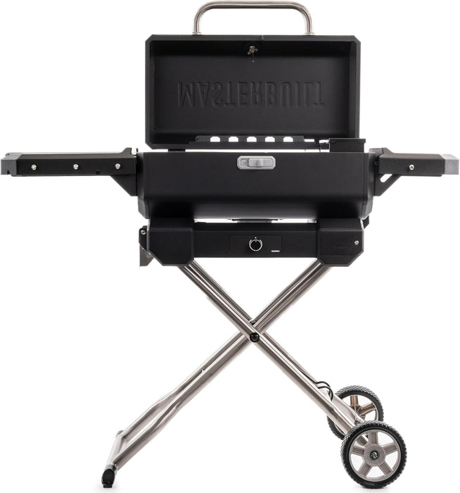 ® Electric Portable Charcoal Grill and Smoker with Steadytemp Analog Temperature Control, Collapsible Cart and 200 Cooking Square Inches in Black, Model MB20040722