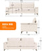 Beige Chenille Loveseat with Removable Cover