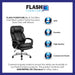 Hercules Series Leathersoft Swivel Office Chair with Loop Arms, Ergonomic High-Back Executive Chair with Padded Seat and Arms, Black