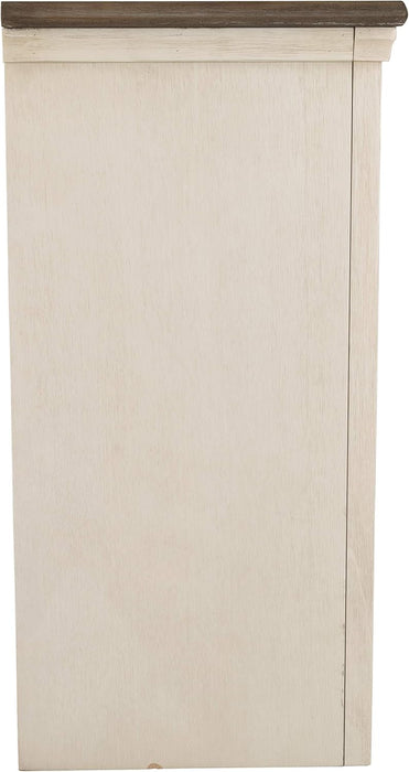 Bolanburg Extra Large TV Stand, Fits Tvs up to 72", 3 Cabinets, Adjustable Storage Shelves, 74.13", Whitewash & 2-Tone Finish