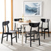 Home Lucca Retro Black Dining Chair, Wood, Set of 2