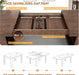 72-110 in Rectangular Extra Large Extendable Dining Table W/Storage for 6 10 12 People,Modern Farmhouse Long Wooden Kitchen Tables,Mid-Century,Double Pedestal Base for Kitchen, Dinner, Meeting,Walnut