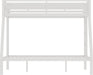 White Metal Bunk Bed TwinOverFull HeavyDuty Railings