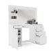 Olivia White 6 Drawer Makeup Vanity with Lighted Mirror, Storage Cabinet and Open Shelves