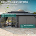 12X20Ft Gazebo Polycarbonate Hardtop Double Roof Canopy Outdoor with Netting and Shaded Curtains, Metal Frame Garden Tent for Patio, Backyard, Deck and Lawns, Grey