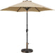 9FT Patio Umbrella Outdoor with Heavy Duty Base Included,Table Umbrella with Push Button Tilt and Crank, UV Protection Waterproof for Yard/Outdoor/Wedding Parties and Events - Tan