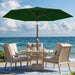 7.5FT Patio Umbrella Table Market Umbrella W/Tilt and Crank, Heavy-Duty Outdoor Umbrellas for Pool, Deck, Garden and Backyard, Dark Green
