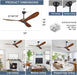 Precision Engineered Solid Wood Ceiling Fan Walnut
