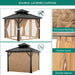 10x10 Durable Aluminum Hardtop Gazebo Permanent Pavilion