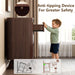 Fluted 6 Drawer Dresser for Bedroom, 47W X 31H, Modern Walnut Brown
