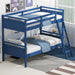 NavyBlue Convertible TwinOverTwin Bunk Bed For Kids