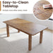 47.5"-59" Farmhouse Extendable Dining Table for 4-6, Walnut