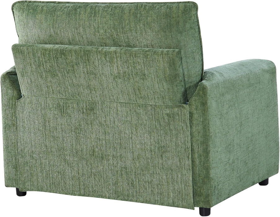 Green Luxurious Oversized Armchair With Deep Cushions