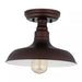 Kimball 1-Light Textured Coffee Bronze Indoor Ceiling Mount