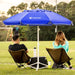 Portable Umbrella with Stand, 6.5Ft Sun Shade Umbrella with Stand, Premium Lightweight Standing Umbrella for Sporting Games, Instant Sun Protection Patio Umbrella, Easy to Carry, Blue