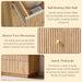 Fluted 5 Drawers Dresser for Bedroom, 45" Tall Modern Dressers & Chest of Drawers with Metal Handle, Wood Closet Clothes Storage Organizer,Storage Dressers Organizer for Hally/Living Room, Natural