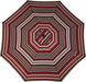 Sunnydaze Outdoor Patio Umbrella - Polyester Table Market Umbrella with Push-Button Tilt and Crank - 8 Sturdy Ribs - Awning Stripe - 9Ft