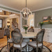 21 Inch Farmhouse Distressed White Wood Chandelier