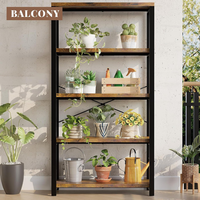 5-Tier Adjustable Heavy Duty Bookshelf