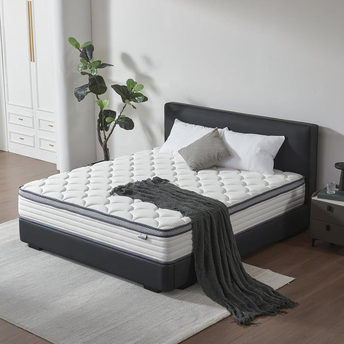 Full Size Mattress,12 Inch Hybrid Mattress in a Box,Medium Firm Support